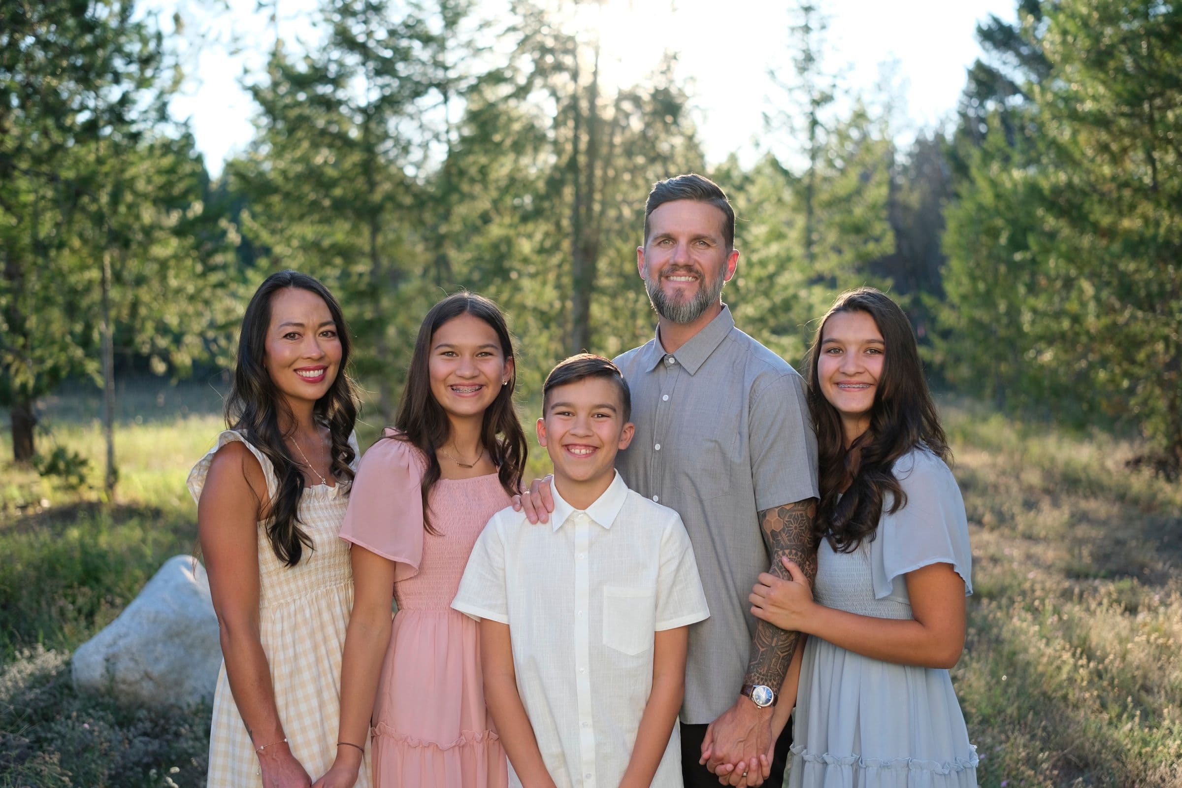 Adam Weisner with his family